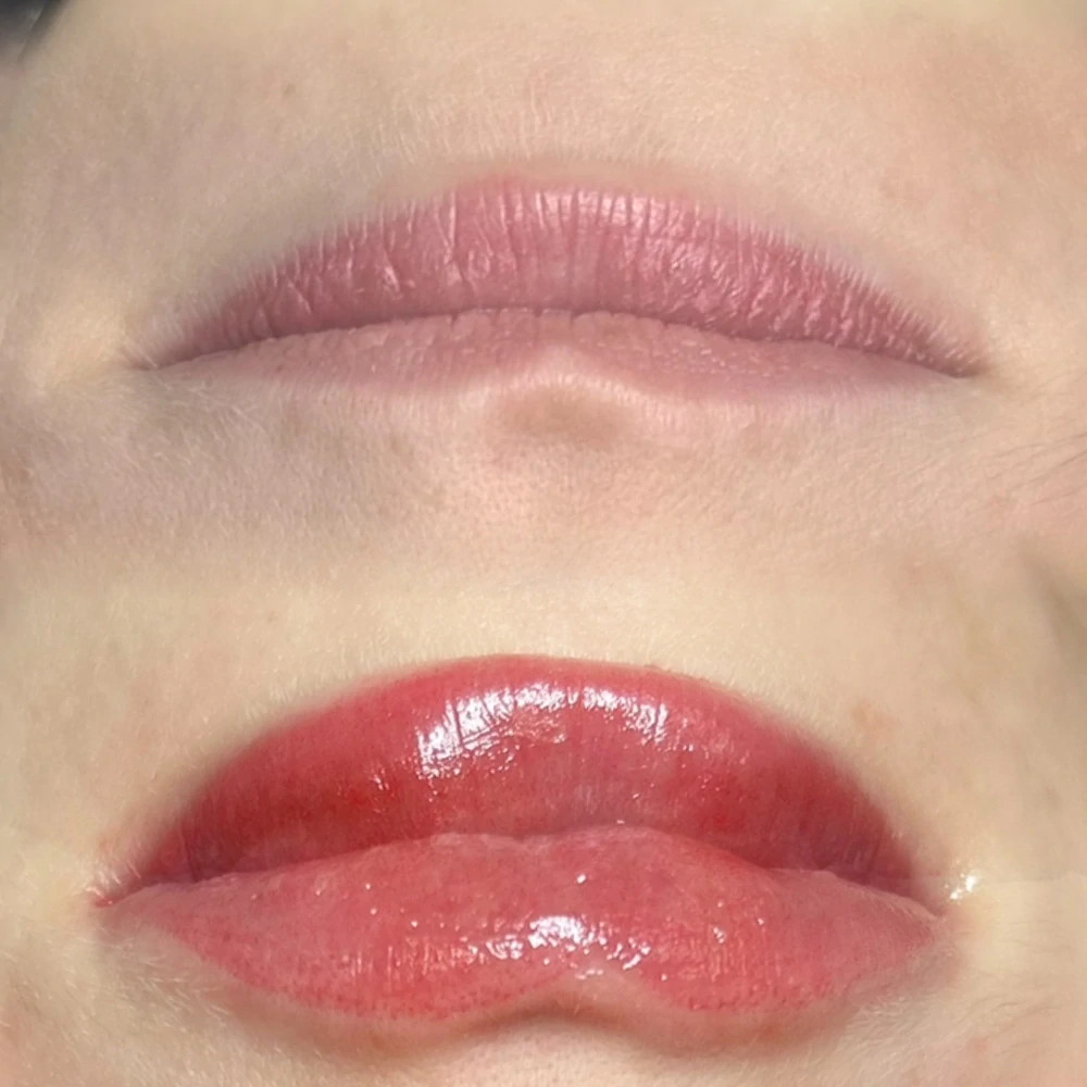 Rtěnková metoda tetování rtů nebo  stínovà technika 